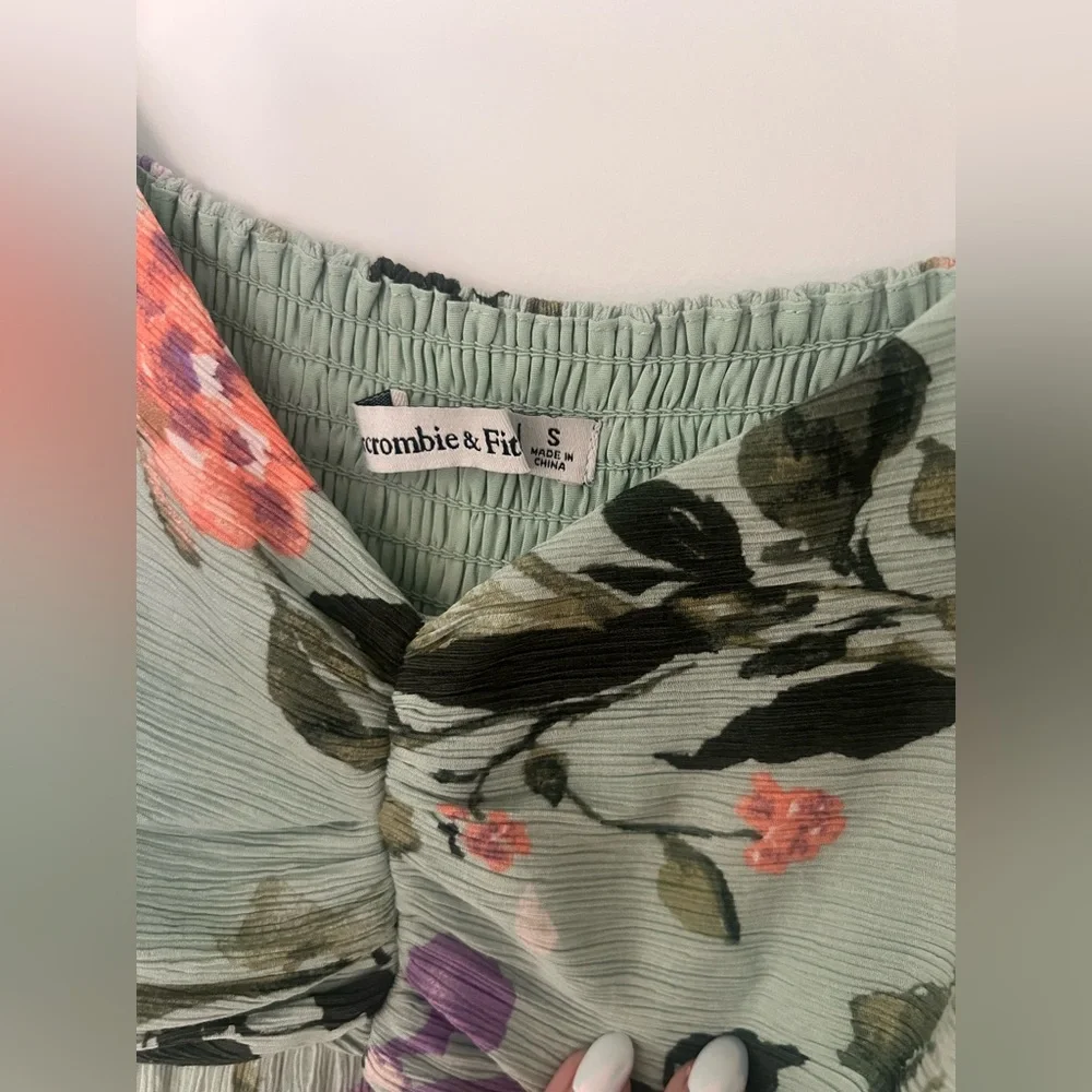 Abercrombie & Fitch Green Floral Cami Dress Small - Picture 5 of 8